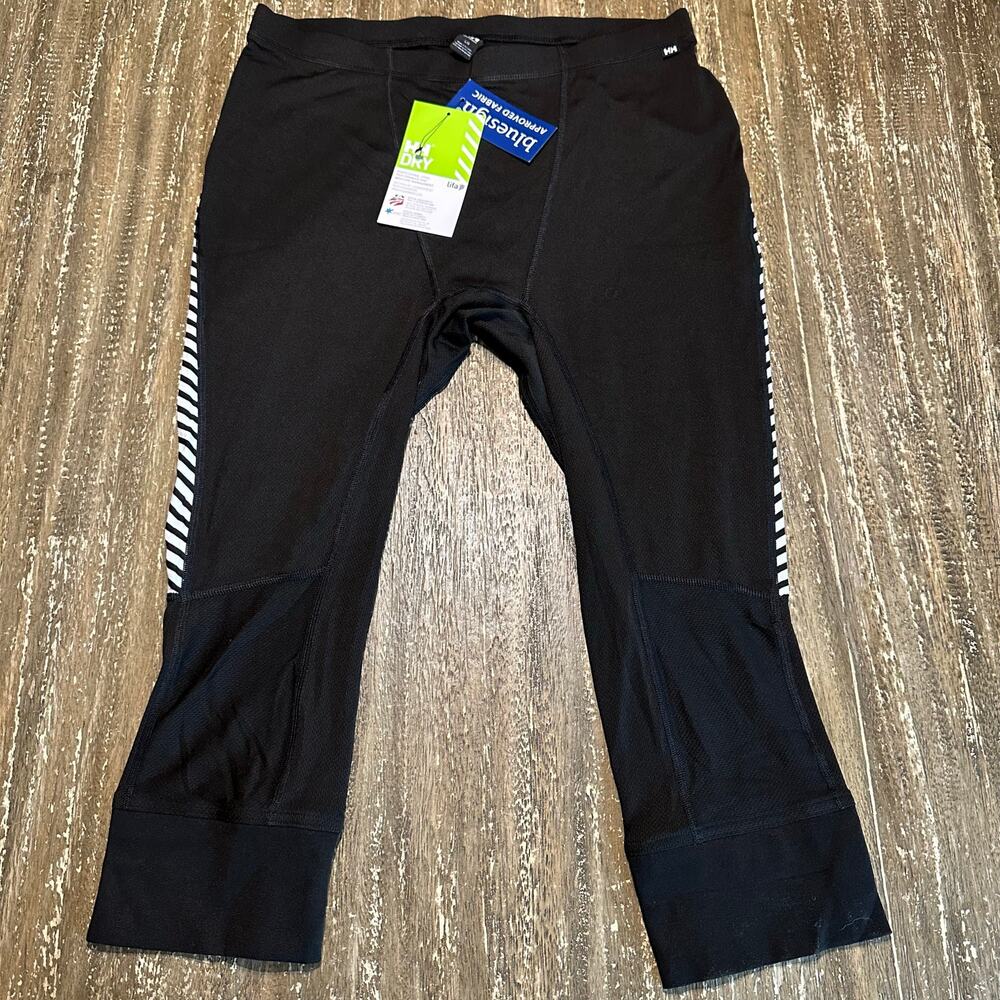 NWT Helly Hansen Dry 3/4 Boot Top Active Pants Ski Base Layer Black Men’s Size L
